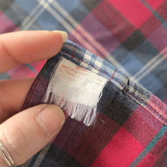 VTG Cotton Brothers Men's Red Plaid Shirt - Picture 5 of 8